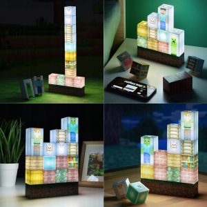 Lampka wtykowa do gniazdka Grajlandia Lampka Minecraft Block Building Light Bloki Edycja Postacie 3
