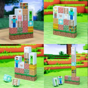 Lampka wtykowa do gniazdka Grajlandia Lampka Minecraft Block Building Light Bloki Edycja Postacie 4