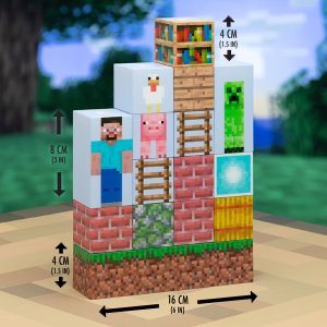 Lampka wtykowa do gniazdka Grajlandia Lampka Minecraft Block Building Light Bloki Edycja Postacie 6