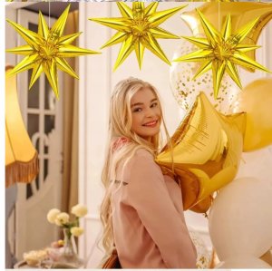 Grajlandia Balon Foliowy Różowa Gwiazda 3D Duża ok 55 cm 4