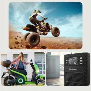 Qoltec Automatyczna ładowarka do akumulatora AGM GEL STD 6V/12V | 2A | Prostownik z funkcjš naprawy i wywietlaczem LED 3