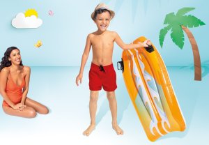 Intex Dmuchana deska do pływania 112x62 cm INTEX 58165 POMARAŃCZOWA 3