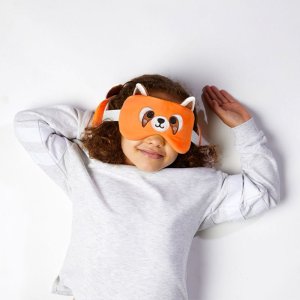 Relaxeazzz Relaxeazzz Panda pomarańczowa Pluszowy Zestaw: Podszuka + Opaska Na Oczy 2
