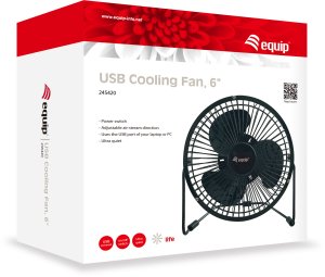Wentylator USB Equip Equip Tischventilator USB 15cm Durchmesser           schwarz 4