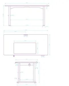Biurko Ultradesk Białe 160 cm x 75 cm 16