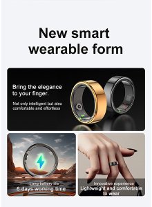 Smart Ring Powerton WPSR02 r. 9 Czarny 8