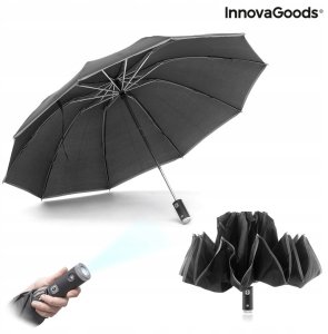 InnovaGoods Parasol odwrotnie składany ze światłem LED Folbrella 13