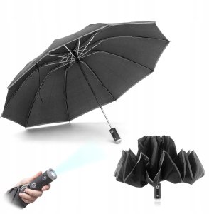 InnovaGoods Parasol odwrotnie składany ze światłem LED Folbrella 6