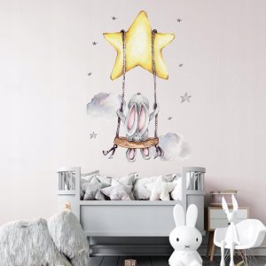 ROOM Decor SIPO-WS63025 NAKLEJKI NA ŚCIANĘ KRÓLIK HUŚTAWKA 2
