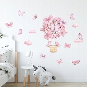 DRAGO SIPO-WS63029 NAKLEJKI NA ŚCIANĘ MOTYLKI RÓŻOWE 2