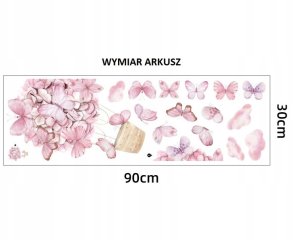 DRAGO SIPO-WS63029 NAKLEJKI NA ŚCIANĘ MOTYLKI RÓŻOWE 4