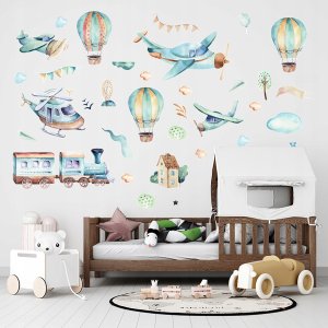 ROOM Decor SIPO-WS63024 NAKLEJKI NA ŚCIANĘ SAMOLOTY BALONY 2