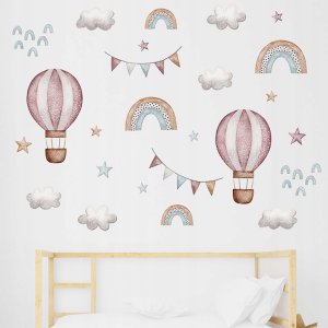 ROOM Decor SIPO-WS63040 NAKLEJKI NA ŚCIANĘ BALONY TĘCZA GWIAZDKI 2