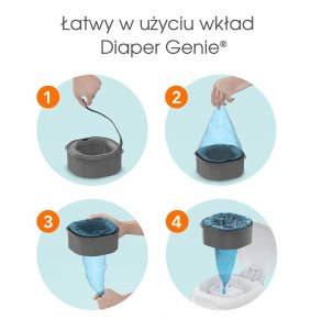 Abakus ABAKUS-WKŁAD DO POJEMNIKA NA PIELUCHY XL OŚMIOKĄTNY DIAPER GENIE 2