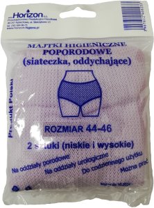 Majtki poporodowe Akuku HORIZON-MAJTKI POPORODOWE SIATKA 44-46 A 2 SZT 10