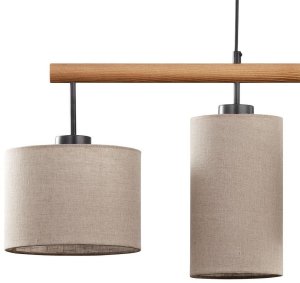 Lampa wisząca TKKRYWULT Tk Lighting Deva 6108 lampa wisząca zwis 4x15W E27 beżowa/drewniana 2