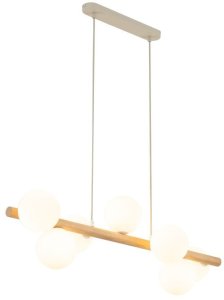 Lampa wisząca TKKRYWULT TK Lighting Estera 5905 lampa wisząca zwis 7x6W G9 drewniana/biała 5