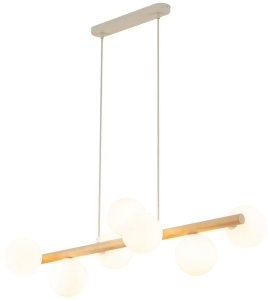 Lampa wisząca TKKRYWULT TK Lighting Estera 5905 lampa wisząca zwis 7x6W G9 drewniana/biała 6