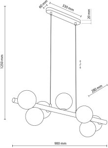 Lampa wisząca TKKRYWULT TK Lighting Estera 5905 lampa wisząca zwis 7x6W G9 drewniana/biała 9
