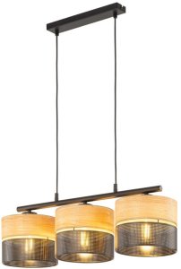 Lampa wisząca TKKRYWULT TK Lighting Nicol 4801 lampa wisząca zwis 3x15W E27 czarna/dąb 4