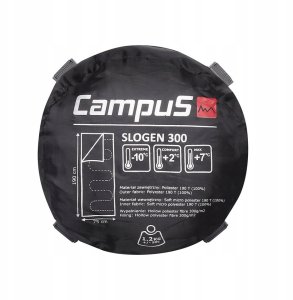 Campus Campus Slogen 300 Left Sleeping Bag CUL701123200 Czarne One size 5