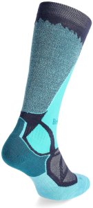 Bridgedale Skarpety narciarskie damskie Ski Mid Merino E Pattern - dark denim/aqua 35 - 37 2