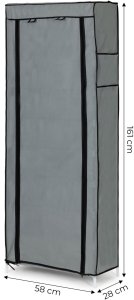 ModernHome Szafa tekstylna materiałowa garderoba z półkami na ubrania i buty ModernHome 8