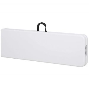 Royal Catering Ławka składana cateringowa 180 x 30 x 43 cm turystyczna biwak biało-szara UNIWERSALNY 12