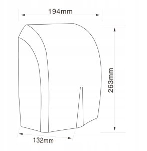 Suszarka do rąk 1500W Czarna MISTRAL PRO 8