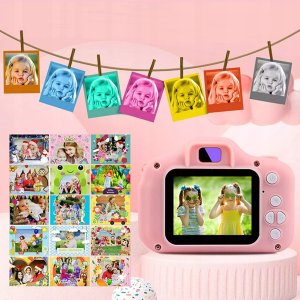 Impossible APARAT CYFROWY DLA DZIECI Dziecka Fotograficzny Kamera Różowy + KARTA 4GB 8