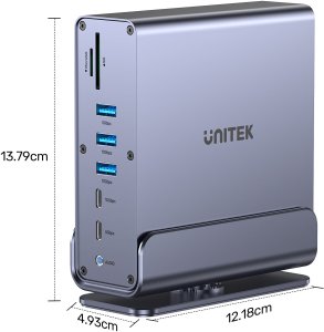 Stacja/replikator Unitek Universal DisplayLink Triple 4K USB-C/Thunderbolt (D1135AGY01) 8