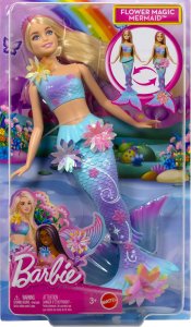 Lalka Barbie Mattel Syrenka z długimi blond włosami z różowymi pasemkami, funkcją rozkwitających kwiatów (JDM72) 6