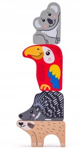 Woody Puzzle kształtów - Zwierzęta 91995 5