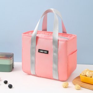 Lean Termiczna Izolacyjna Śniadaniowa Lunch Bag Różowa 24cm 3