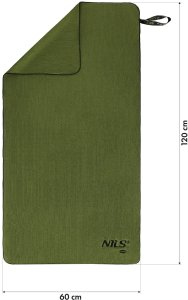 Nils Extreme NCR15 RĘCZNIK Z MIKROFIBRY WOJSKOWY KHAKI 120x60 cm NILS CAMP 4