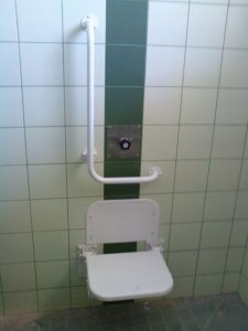Koło Siedzisko natryskowe, unoszone, kolor biały ERGOPLUS 3
