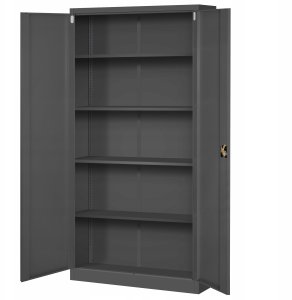 Diablo Chairs Abschließbarer Aktenschrank für Büro JAN, 900 x 1850 x 400 mm, anthrazit 11