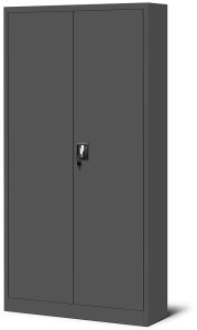Diablo Chairs Abschließbarer Aktenschrank für Büro JAN, 900 x 1850 x 400 mm, anthrazit 5