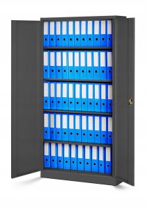Diablo Chairs Abschließbarer Aktenschrank für Büro JAN, 900 x 1850 x 400 mm, anthrazit 10
