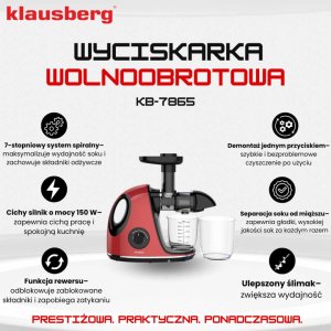Wyciskarka wolnoobrotowa Klausberg KB-7865 3
