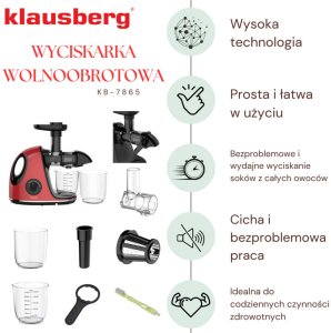 Wyciskarka wolnoobrotowa Klausberg KB-7865 4