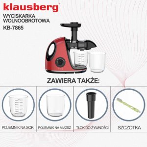 Wyciskarka wolnoobrotowa Klausberg KB-7865 6
