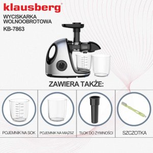Wyciskarka wolnoobrotowa Klausberg KB-7863 9