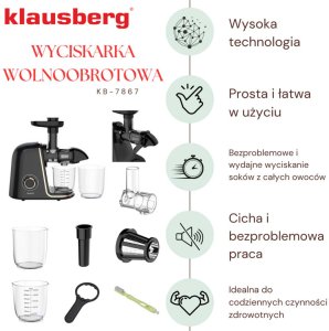 Wyciskarka wolnoobrotowa Klausberg KB-7867 4