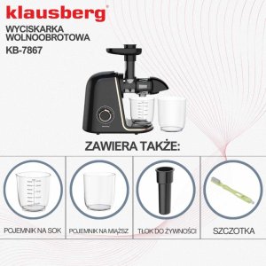 Wyciskarka wolnoobrotowa Klausberg KB-7867 8