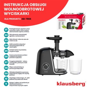 Wyciskarka wolnoobrotowa Klausberg KB-7866 13
