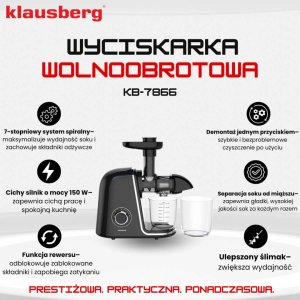 Wyciskarka wolnoobrotowa Klausberg KB-7866 4