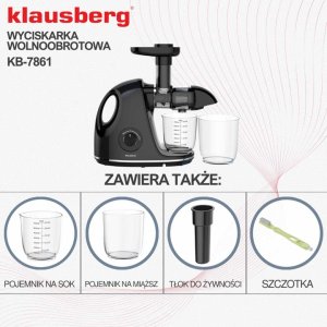 Wyciskarka wolnoobrotowa Klausberg KB-7861 12
