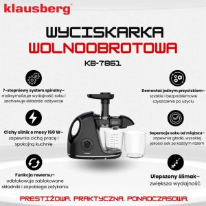Wyciskarka wolnoobrotowa Klausberg KB-7861 3