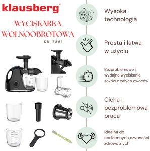 Wyciskarka wolnoobrotowa Klausberg KB-7861 4